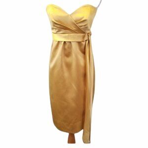 Dessy Collection gold tube top dress size 2 (305)
